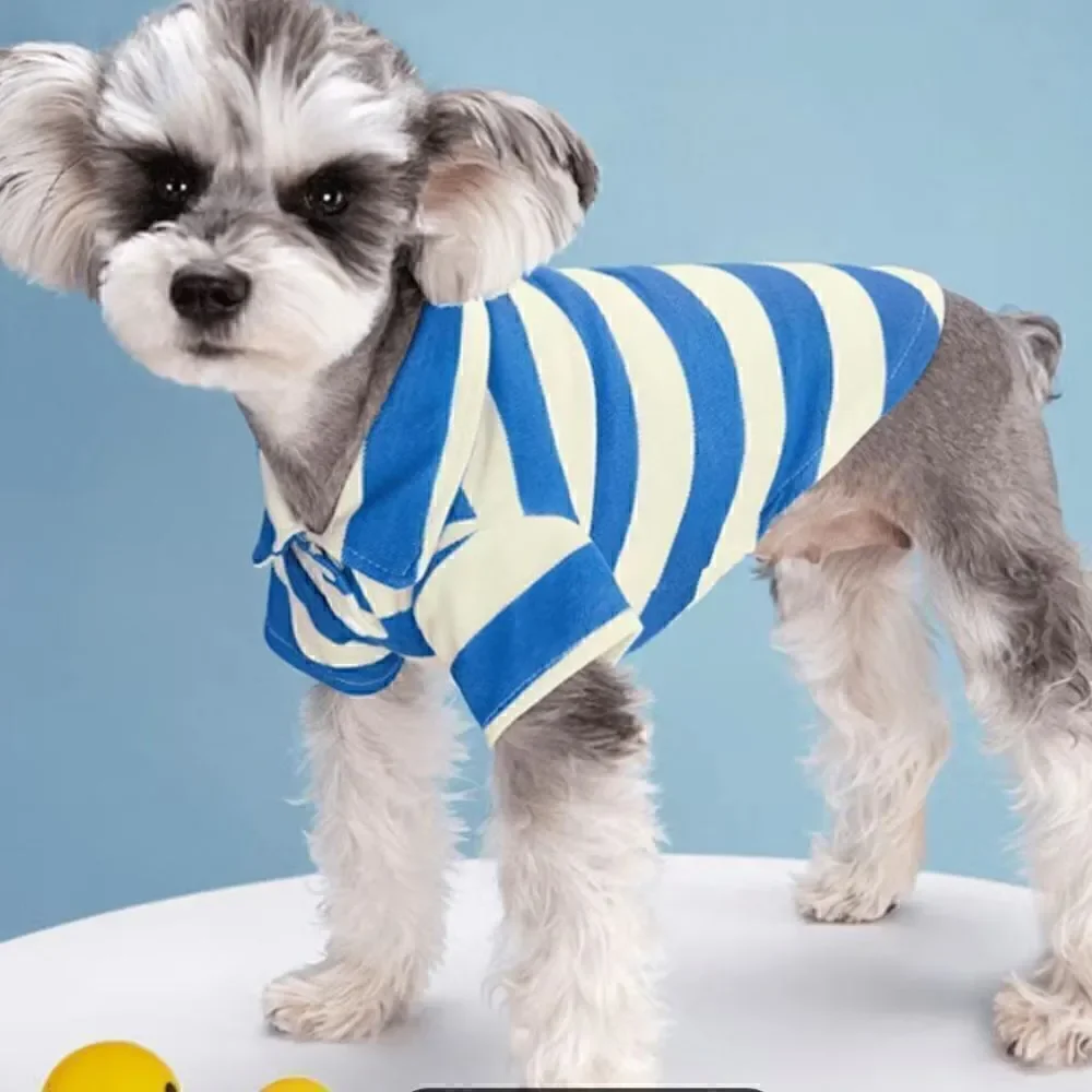 Super Cute Dog Striped Polo NWT